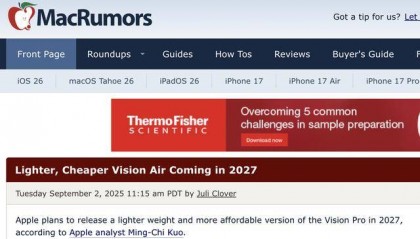 苹果 Vision Air 2027 年登场:重量减半,目标销量百万台