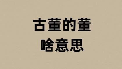 古董的董是啥意思？